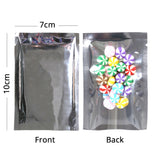 Aluminum Foil Vacuum Open Top Heat Seal Pouches Reusable Gossy Silver Flat Various Size Sachet