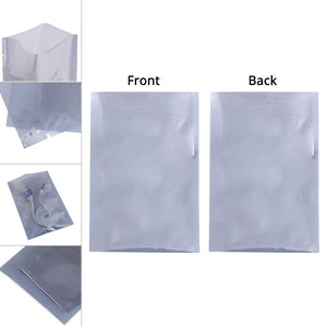 Glossy Front Clear Heat Sealable Flat Top Open Plastic Packaging Pouch for Candy Tea Coffee Beans Vacuum Sealing Mylar Bags
