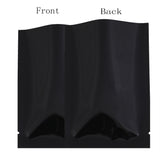 Aluminum Foil Heat Seal Vacuum Glossy Black Mylar Sachet Open Top Flat Candy Coffee Tea Bags