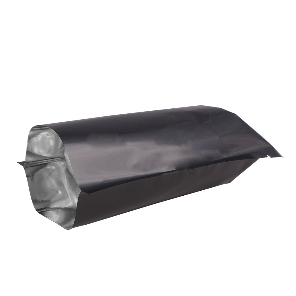 Aluminum Foil Heat Seal Vacuum Glossy Black Mylar Sachet Open Top Flat Candy Coffee Tea Bags
