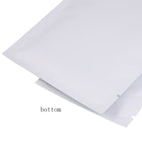 Double-Sided Same Color Frosted Material Flat Bottom Mylar Bags White Foil Heat Seal Vacuum Smell Proof Pouches