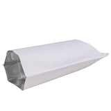 Double-Sided Same Color Frosted Material Flat Bottom Mylar Bags White Foil Heat Seal Vacuum Smell Proof Pouches