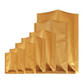 Matte Gold Various SIzes Flat Foil Mylar Packaging Bags Reusable Wate Proof Vacuum Food Snack Storage Sachet