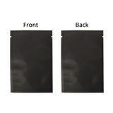 Matte Black Flat Open Top Heat Sealing Snacks Pack Pouches Various Sizes Vacuum Smell Proof Mylar Bags