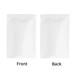 Glossy White Aluminum Foil Heat Seal Mylar Package Bags Open Top Vacuum Candy Snack Coffee Bean Storage