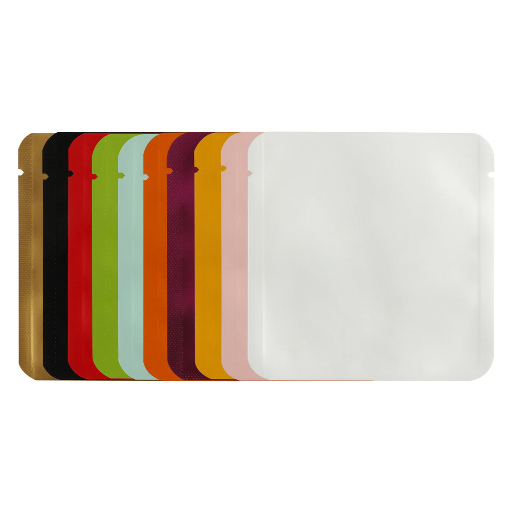 Custom Printed:9X9Cm 10x10cm Open Top Aluminum Foil Mylar Bag Heat Sealable Lotion Cream Shampoo Flat Vacuum Pouch