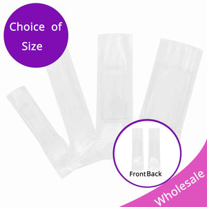 4.5x15Cm 5x15Cm Clear Packaging Bag Individual Tea Nuts Protein Powder Heat Sealable Open Top Pouch