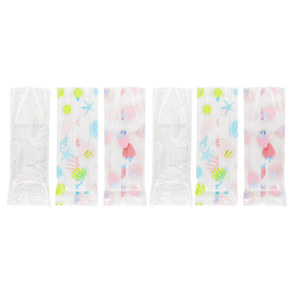 100pcs 5.5X15CM Printed Plastic Packaging Bags Heat Sealable Flat Open Top Cookies Candies Gummy Powder Pouch