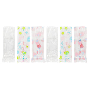 100pcs 5.5X15CM Printed Plastic Packaging Bags Heat Sealable Flat Open Top Cookies Candies Gummy Powder Pouch