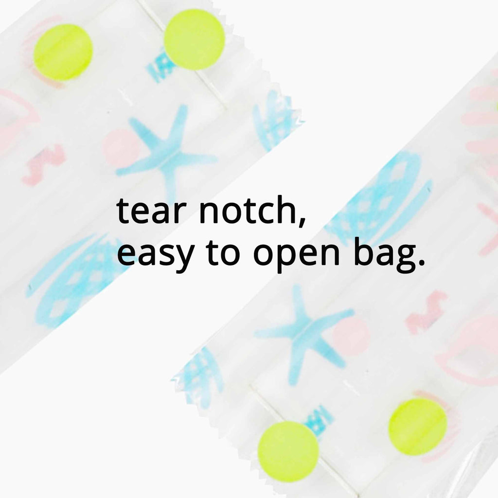 100pcs 5.5X15CM Printed Plastic Packaging Bags Heat Sealable Flat Open Top Cookies Candies Gummy Powder Pouch