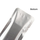 100pcs Glossy Silver Long Size Coffee Been packing Bag Aluminum Foil Flat Smell Proof Heat Seal Vacuum Mylar Bags