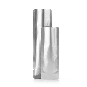 100pcs Glossy Silver Long Size Coffee Been packing Bag Aluminum Foil Flat Smell Proof Heat Seal Vacuum Mylar Bags