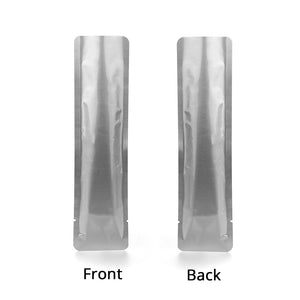 100pcs Glossy Silver Long Size Coffee Been packing Bag Aluminum Foil Flat Smell Proof Heat Seal Vacuum Mylar Bags
