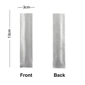 100Pcs/ Lot Pure Long Size Heat Seal Mylar Bags Foil Open Top Vacuum Packaing Bag Home Kitchen Coffee Spice Sugar Storage Pouch