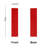 100pcs Long Size Aluminum Foil Mylar Bags Resealable Matte Red Heat Sealing Packaging Bag Coffee Milk Powder Storage Pouches