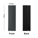 100pcs Matte Black Coffee Sugar Pouches Various Size Open Top Powder Storage Reusable Aluminum Foil Heat Seal Mylar Package Bags