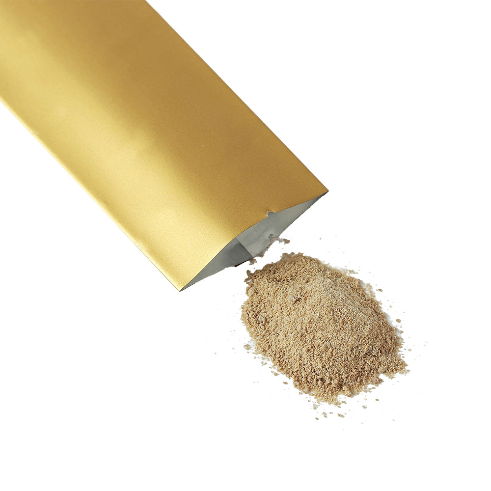 100pcs Matte Gold Aluminum Foil Flat Pouches Various Sizes Open Top Bag Long Size Coffee Printed Heat Seal Mylar Packing Bags