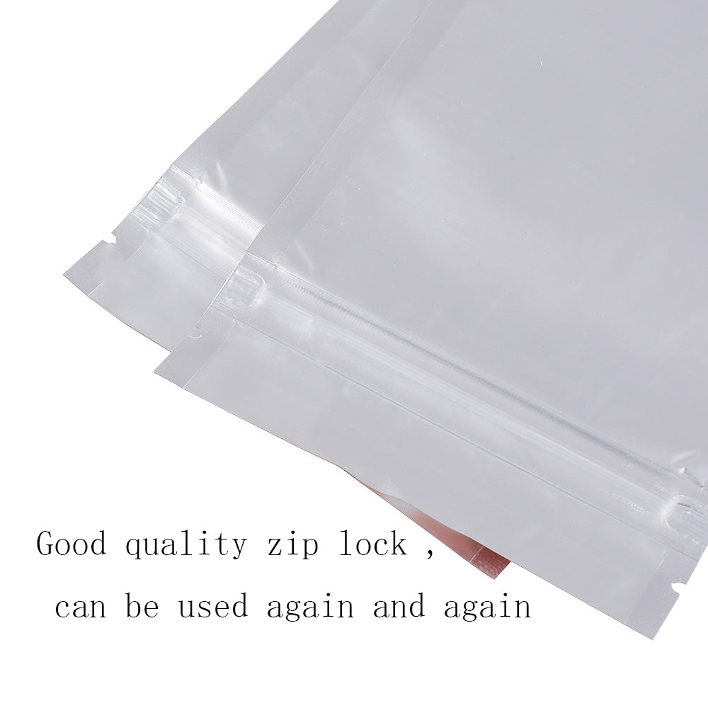 8.5x13cm Aluminum Foil One Side Clear Ziplock Pouch Colorful Open Top Zipper 100PCS Flat Heat Seal Matte Mylar Packaging Bags