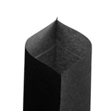 100pcs Matte Black Flat Paper Zip Lock Pouches Reusable Smell Proof Right Angle Sachet Heat Seal Mylar Bags With Clear Window