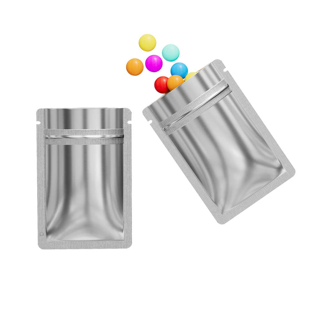 6x9cm Flat Bottom Round Corner Snack Sweets Packaging Aluminum Foil Heat Seal Zip Lock Mylar Storage Bags