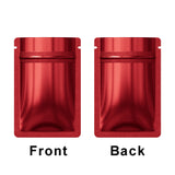 Aluminum Foil Glossy Red Flat Bottom Smell Size Pouches Waterproof Round Corner Coffee Herb cute mini Zip Lock Mylar Bags