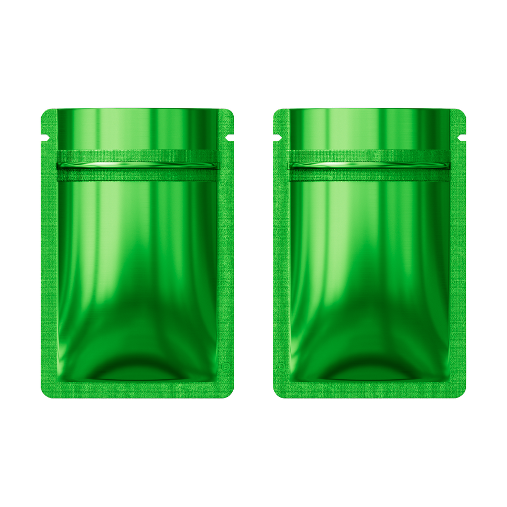 Flat Bottom Aluminum Foil Vacuum Ziplock Bag Smell Proof Glossy Heat Sealing Zip Lock Pouches Mylar Storage Bags