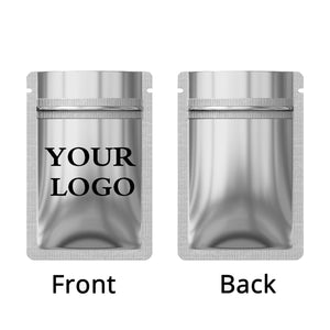 Custom Printed:6x9cm Flat Bottom Round Corner Snack Sweets Packaging Aluminum Foil Heat Seal Zip Lock Mylar Storage Bags