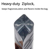 Flat Bottom Aluminum Foil Vacuum Ziplock Bag Smell Proof Glossy Heat Sealing Zip Lock Pouches Mylar Storage Bags