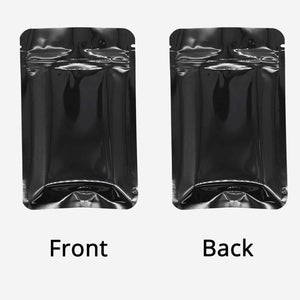 Flat Bottom Aluminum Foil Vacuum Ziplock Bag Smell Proof Glossy Heat Sealing Zip Lock Pouches Mylar Storage Bags