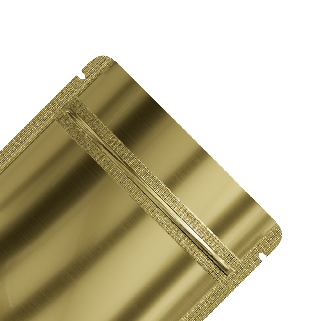 Flat Bottom Aluminum Foil Vacuum Ziplock Bag Smell Proof Glossy Heat Sealing Zip Lock Pouches Mylar Storage Bags