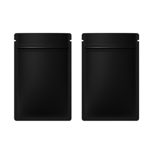 Aluminum Foil Heat Sealable Mattte Black Round Corner Pouches Resealable Flat Bottom Zipper Lock Mylar Package Bags