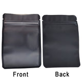 Matte Black One Side Frosted Transparent Mylar Package Bags Resealable Aluminum Foil Heat Seal Flat Bottom Zip Lock Pouch