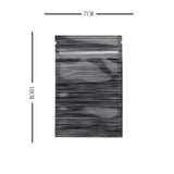 One Side Clear Zip Lock Pouches Eco-friendly Aluminum Foil Heat sealing Flat Bottom Glossy Black Mylar Package Bags