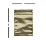 High Quality Glossy Gold Aluminum Foil Ziplock Pouches Smell Proof One Side Clear Flat Bottom Myalr Package Bags