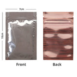 Glossy Orange Plastic Open Top Bags Resealable Smell Proof Flat Bottom Ziplock Coffee Bean Candy Storage  Pouch With Clear Window