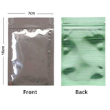Flat Bottom Glossy Green Mylar Bags Aluminum Foil High Quality Heat Seal Ziplock Pouches With Window