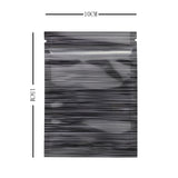 One Side Clear Zip Lock Pouches Eco-friendly Aluminum Foil Heat sealing Flat Bottom Glossy Black Mylar Package Bags