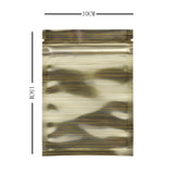 High Quality Glossy Gold Aluminum Foil Ziplock Pouches Smell Proof One Side Clear Flat Bottom Myalr Package Bags