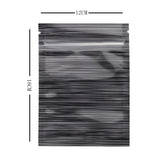 One Side Clear Zip Lock Pouches Eco-friendly Aluminum Foil Heat sealing Flat Bottom Glossy Black Mylar Package Bags