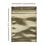 High Quality Glossy Gold Aluminum Foil Ziplock Pouches Smell Proof One Side Clear Flat Bottom Myalr Package Bags