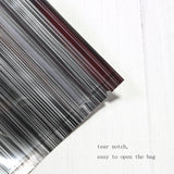 One Side Clear Zip Lock Pouches Eco-friendly Aluminum Foil Heat sealing Flat Bottom Glossy Black Mylar Package Bags