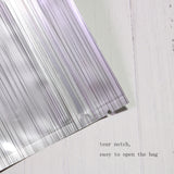 Various Size Glossy Silver Aluminum Foil Mylar Package Bags Smell Proof Sealing Flat Bottom Ziplock Pouches