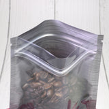 Various Size Glossy Silver Aluminum Foil Mylar Package Bags Smell Proof Sealing Flat Bottom Ziplock Pouches