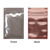 Glossy Orange Plastic Open Top Bags Resealable Smell Proof Flat Bottom Ziplock Coffee Bean Candy Storage  Pouch With Clear Window