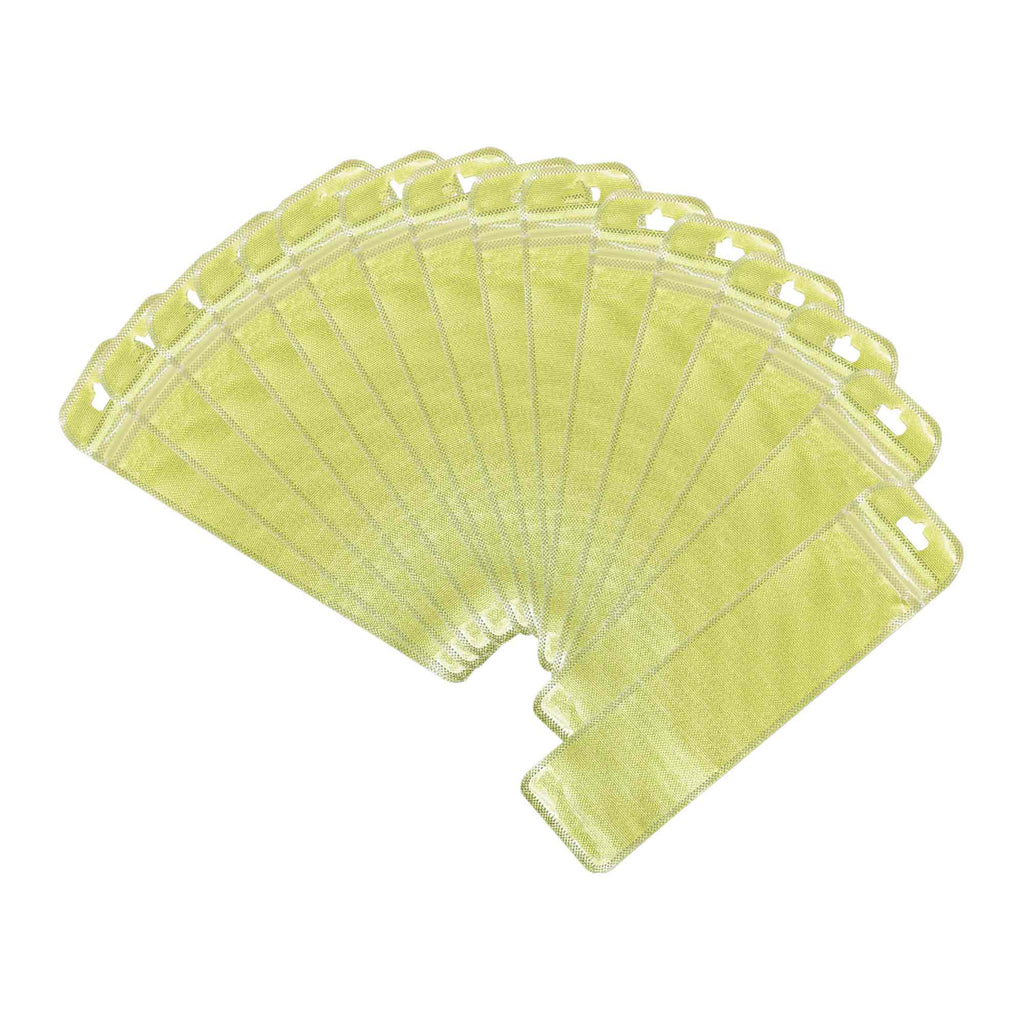 Various Size Long Shape Clear Window Gold Zip Lock Pouch Resealable ReusableProduct Packaging Ziplock Bag