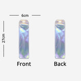 Various Size Clear Window Silver Holographic Zip Lock Pouch Smell Proof Resealable Product Packaging Ziplock Bag