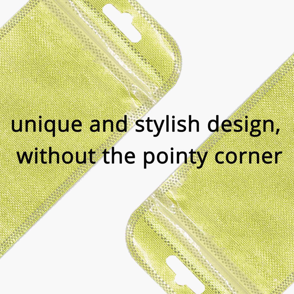 Various Size Long Shape Clear Window Gold Zip Lock Pouch Resealable ReusableProduct Packaging Ziplock Bag