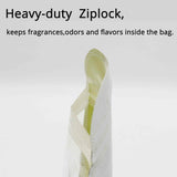 Various Size Long Shape Clear Window Gold Zip Lock Pouch Resealable ReusableProduct Packaging Ziplock Bag