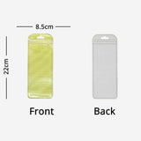 Various Size Long Shape Clear Window Gold Zip Lock Pouch Resealable ReusableProduct Packaging Ziplock Bag