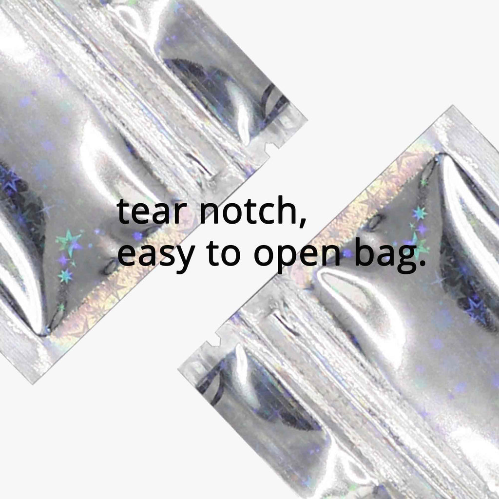Various Size Shining Star Holographic Zipper Pouch Smell Proof Reclosable Ziplock Aluminum Foil Mylar Bag